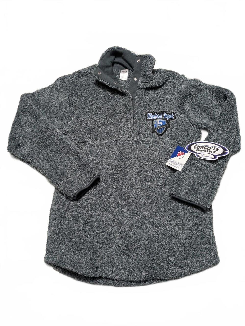 Montreal Impact Sweater Gray MLS Fleece Logo Soccer Futbol Womens Small NWT